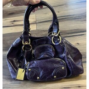 The Original Car Shoe Bag Purse Handbag Tote slouchy satchel purple leather